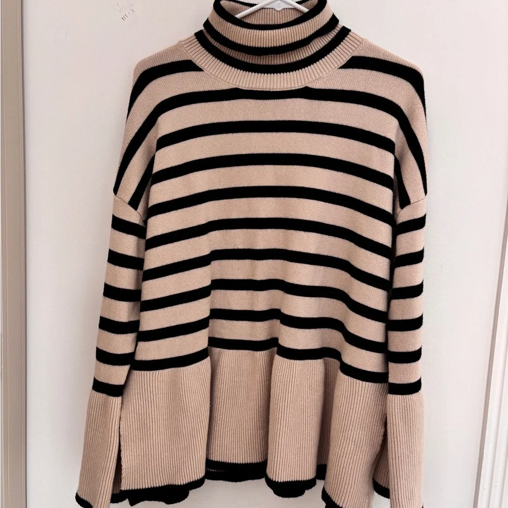Black and Cream Striped Sweater - Picture 2 of 7